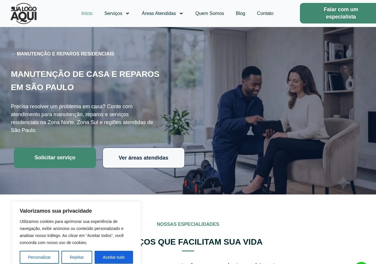 Captura de tela do projeto Manutenção